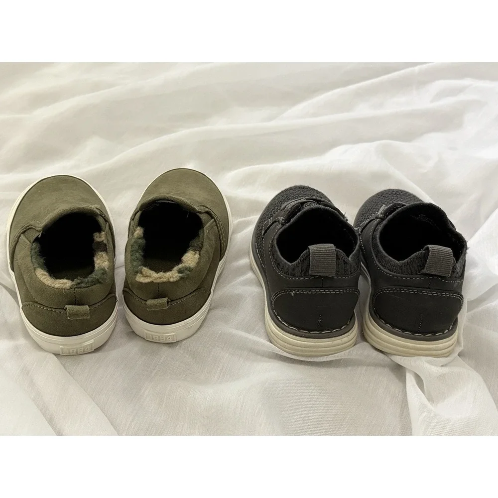 Lot Of 2 Pairs Toddler Size 7 And 8 Boy Shoes Sneakers Old‎ Navy Cat Jack Sherpa